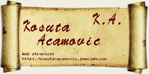 Košuta Acamović vizit kartica